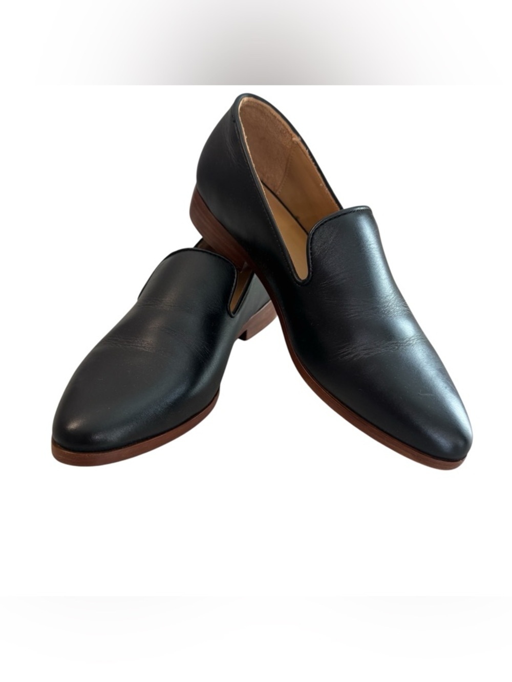 Nisolo Women’s Black Leather Everyday Slip-On Rounded Toe Loafer Sz 8.5
